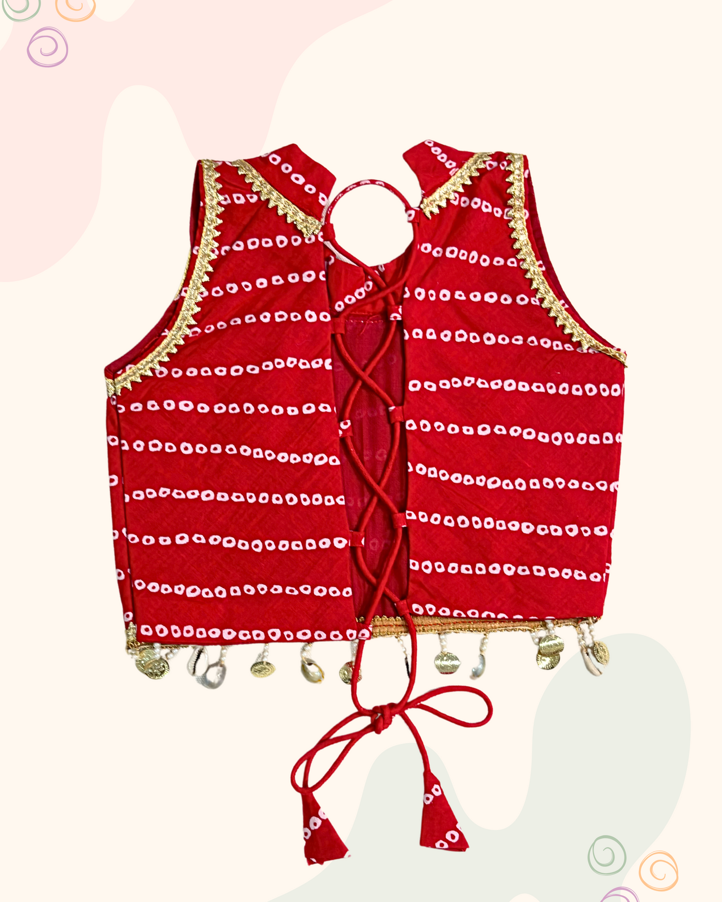 The Multi Bandhani Cotton Lehenga Set