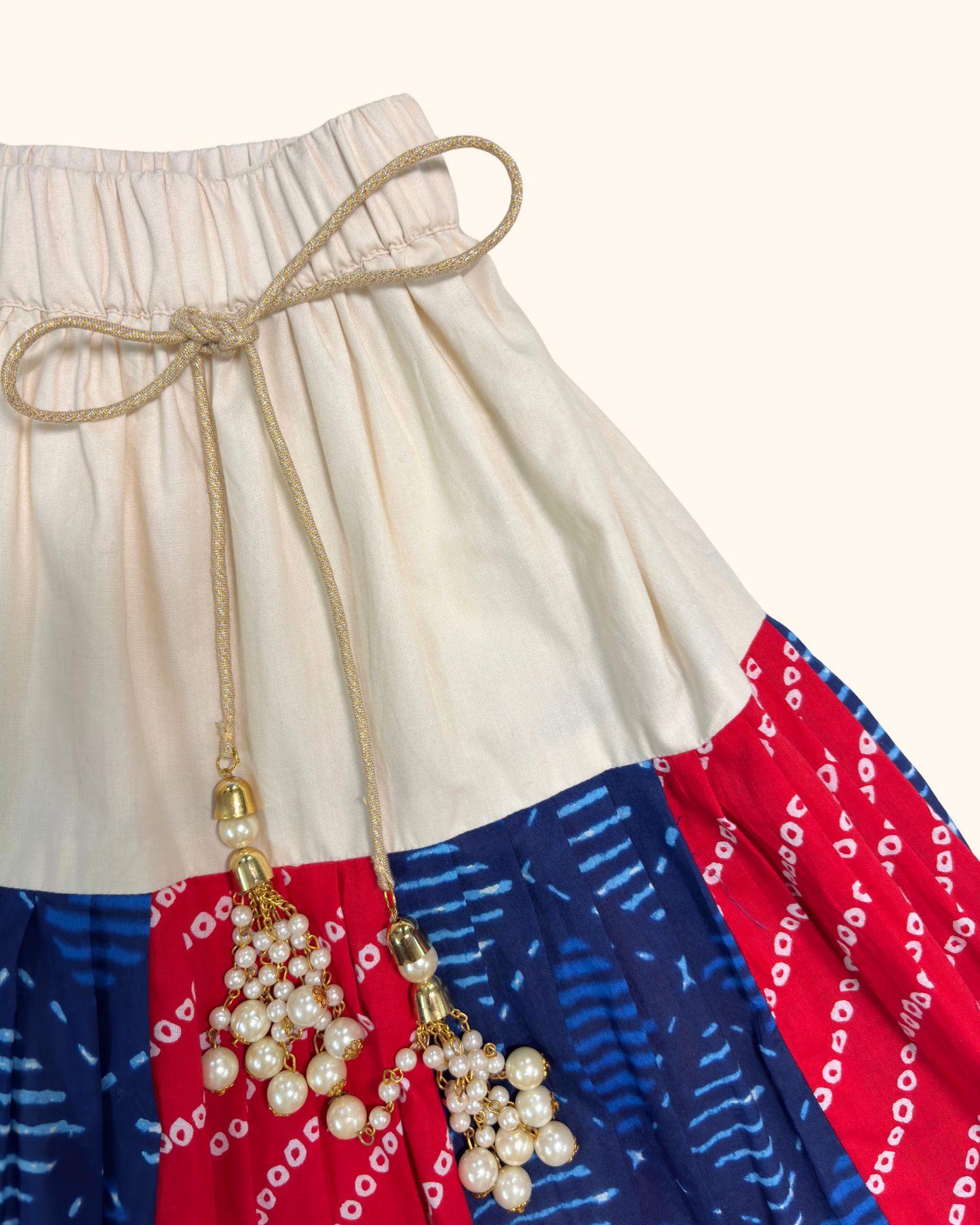 The Multi Bandhani Cotton Lehenga Set