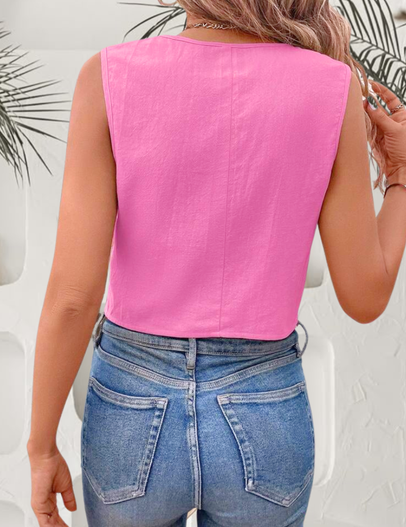Pink Cotton Waist Coat