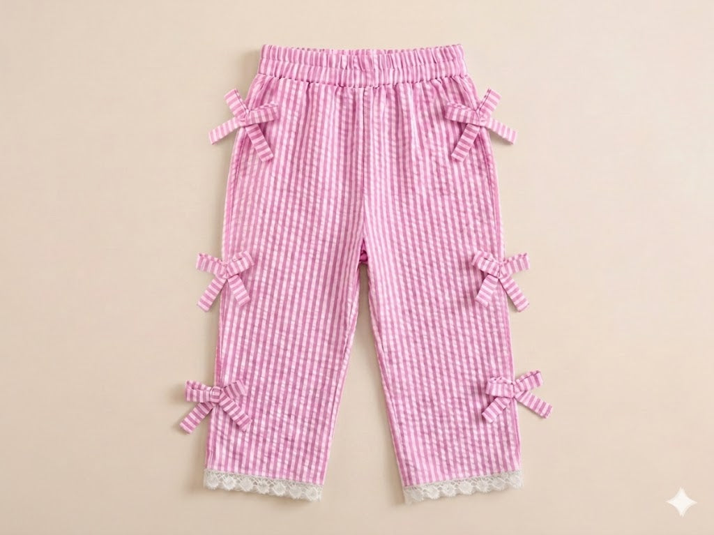 Striped Co-ord Set-Pink