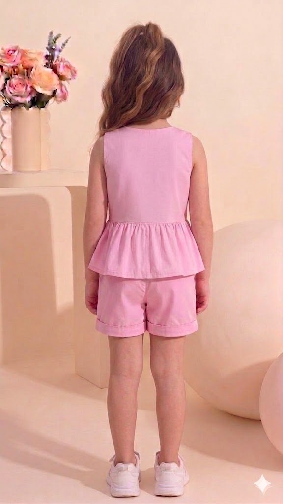 Pink Shorts Set