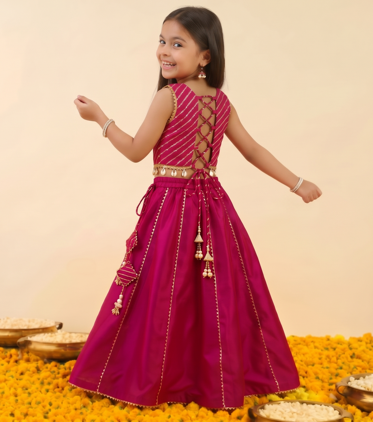 Leheriya Lehenga Set