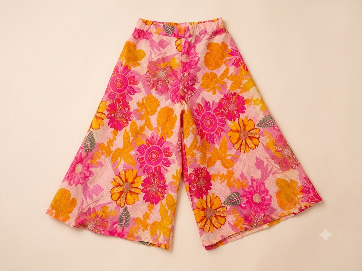 Floral Pepulm Kurta and palazzo set