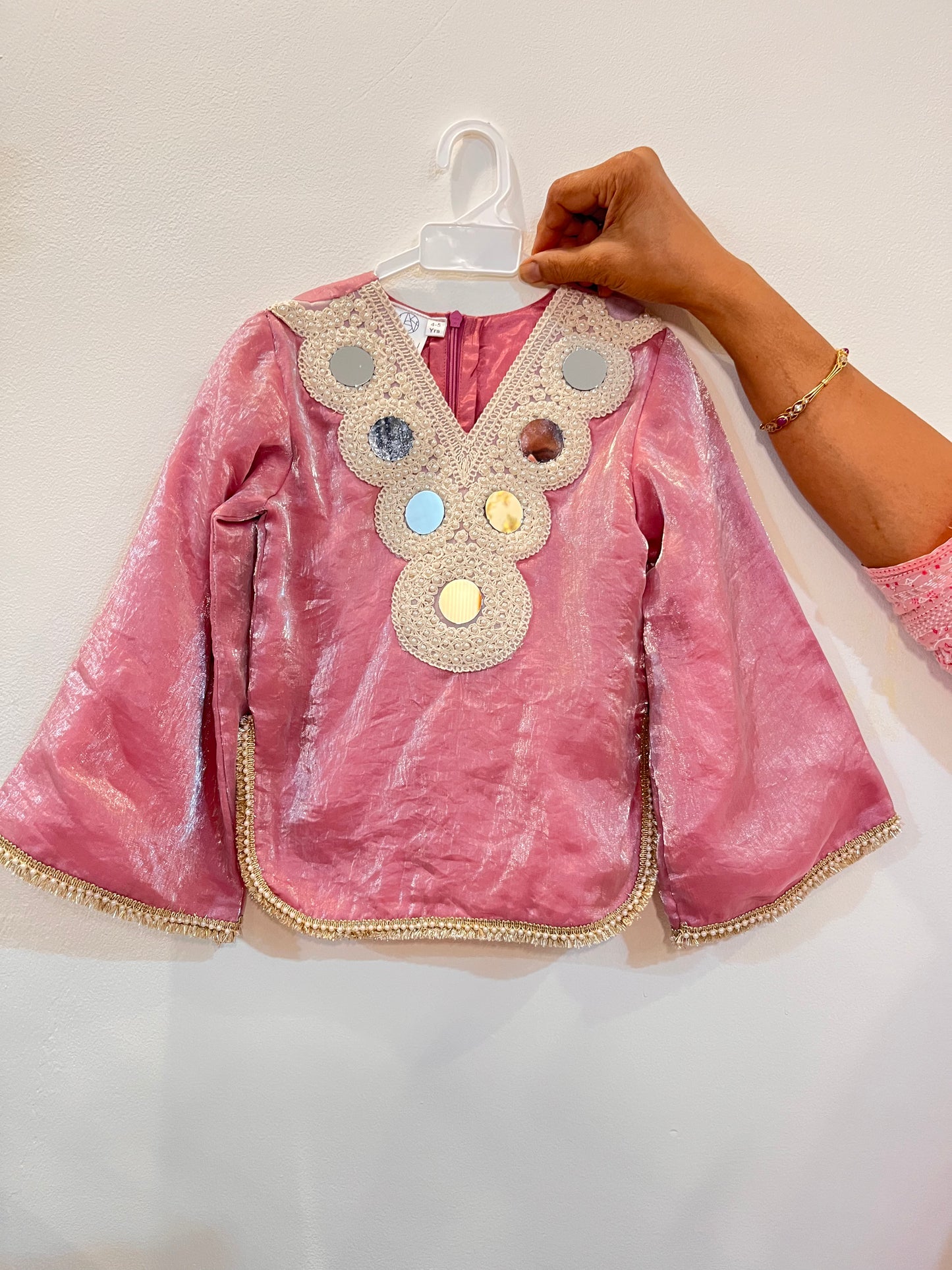 Pink & Cream Sharara Set of Three