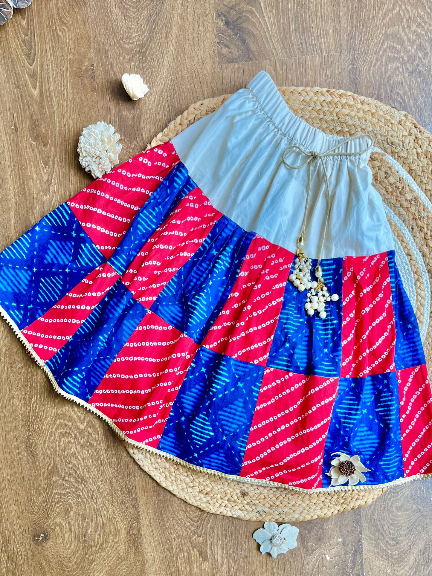 The Multi Bandhani Cotton Lehenga Set
