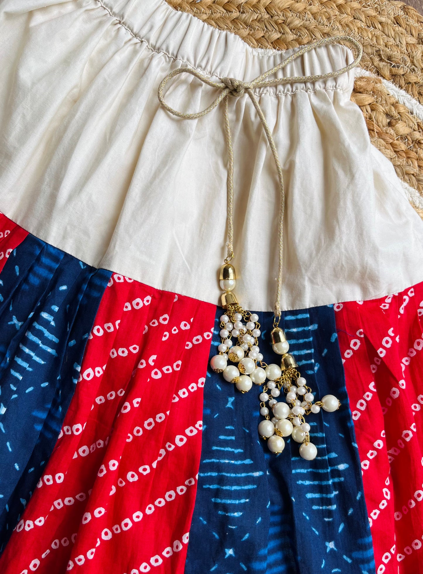 The Multi Bandhani Cotton Lehenga Set
