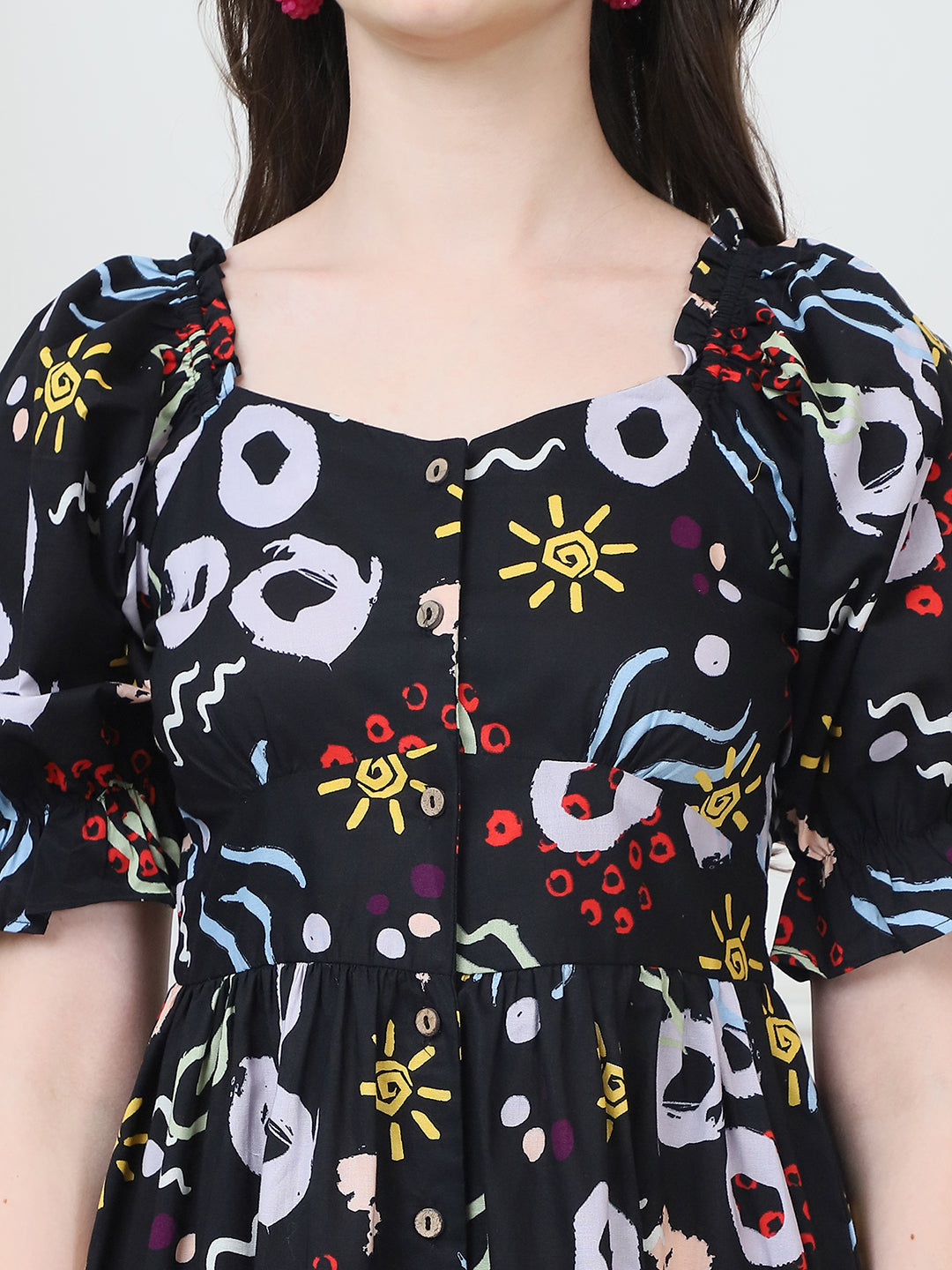 The Abstract print dress