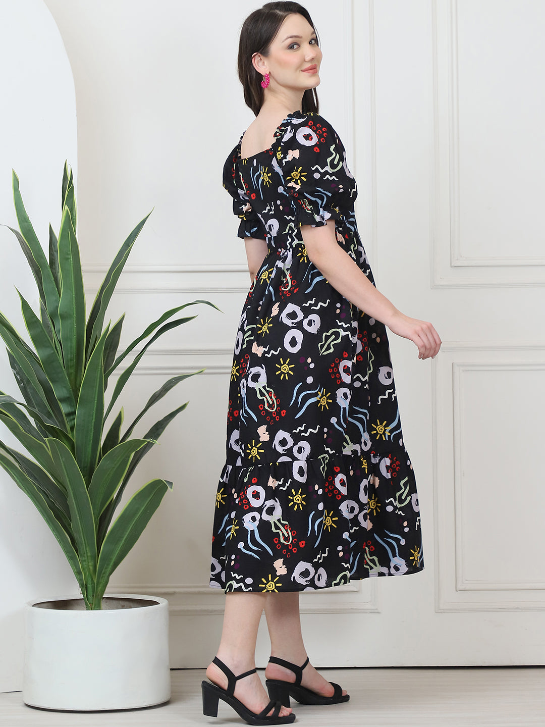 The Abstract print dress