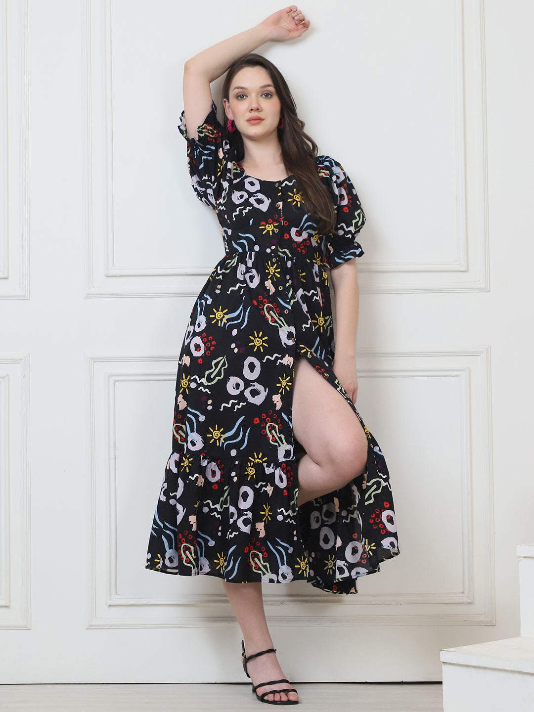 The Abstract print dress