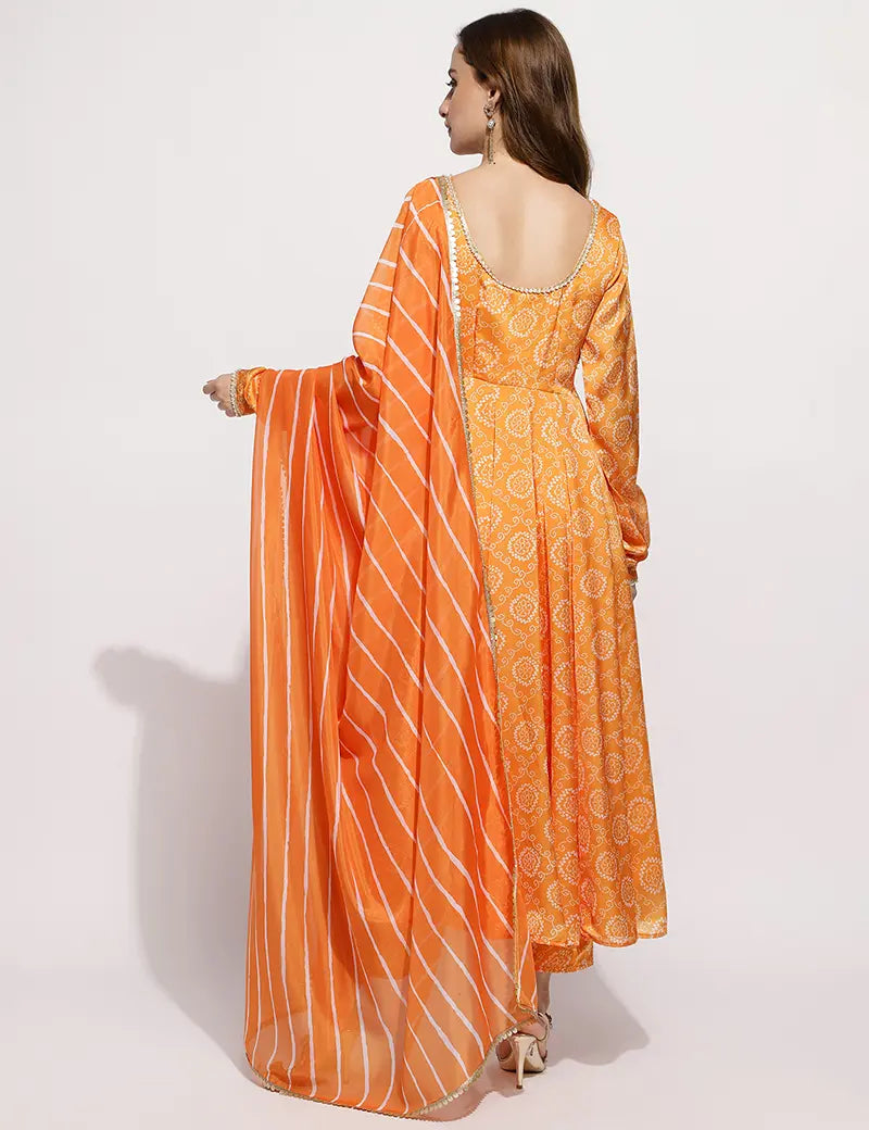 The Zohra anarkali set-Yellow