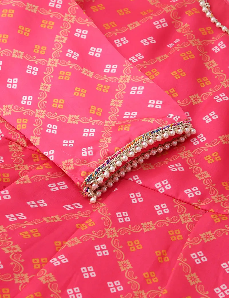 The Zohra anarkali set-Pink