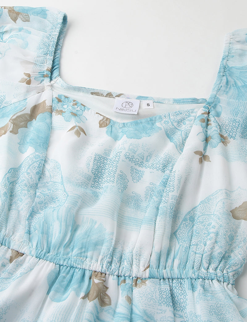 The Flower me pretty dress- Blue