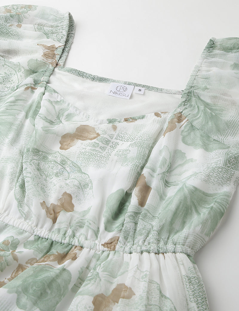 The Flower me pretty dress- Green