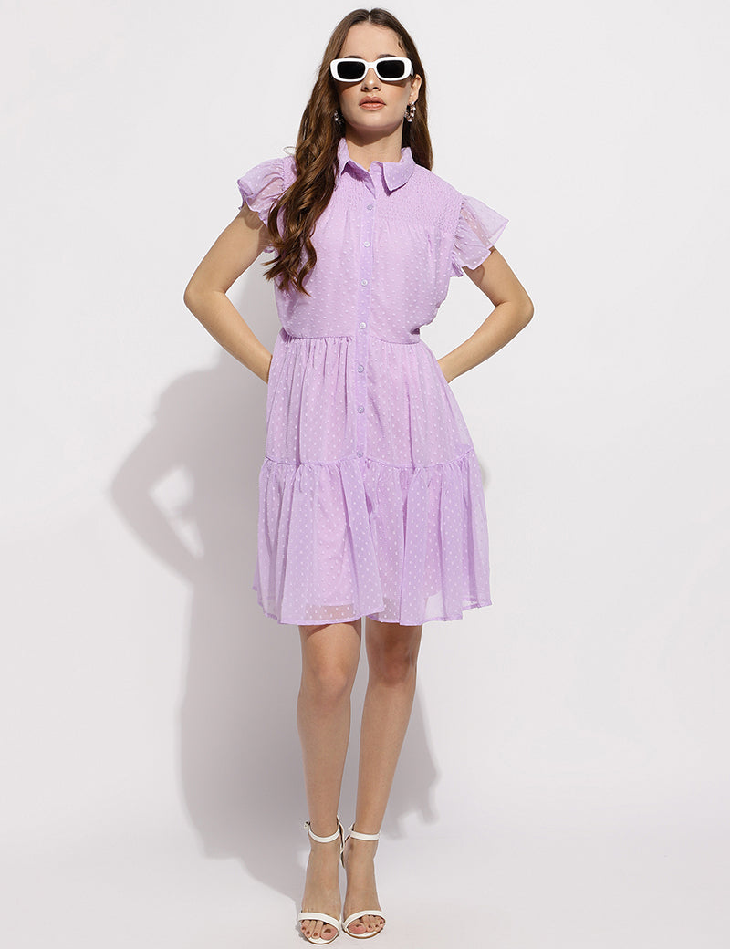 The Izzy tiered dress-Purple