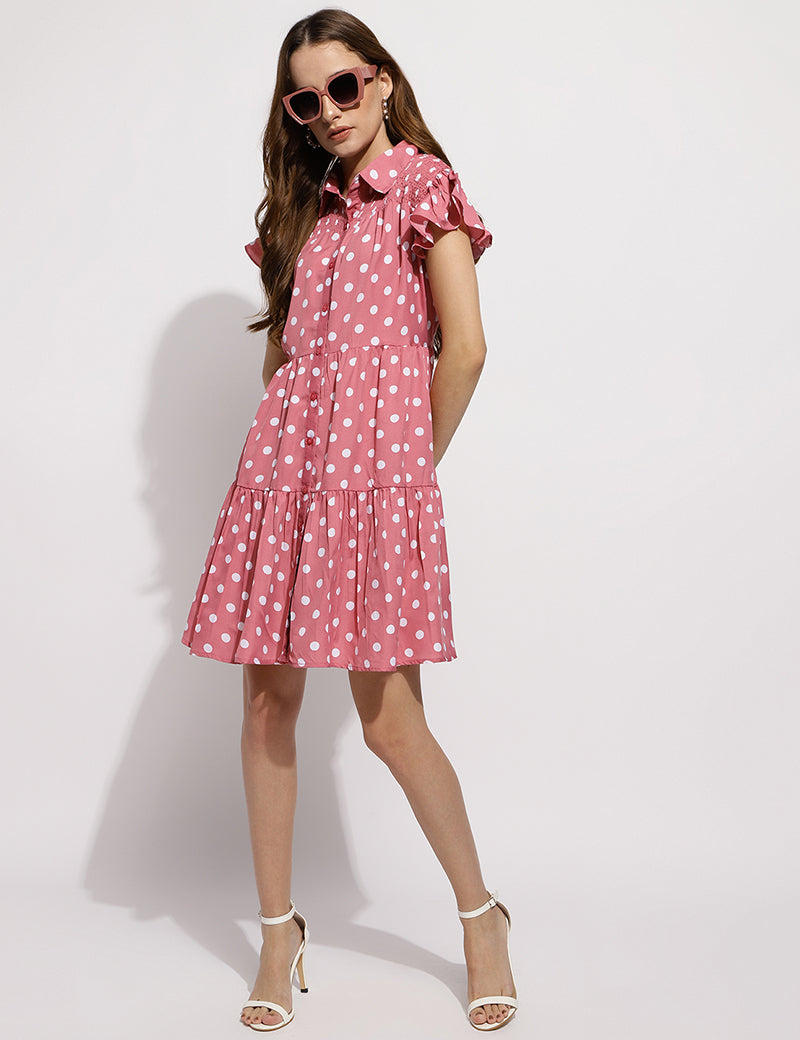 The polka me please dress-Pink