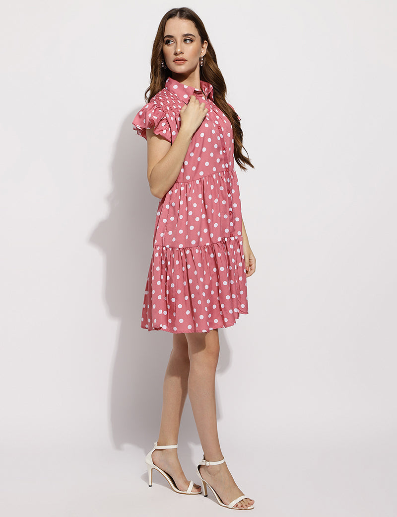 The polka me please dress-Pink