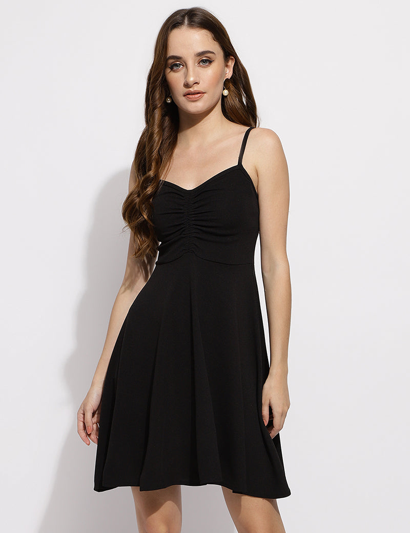 The Hazel skater dress- Black