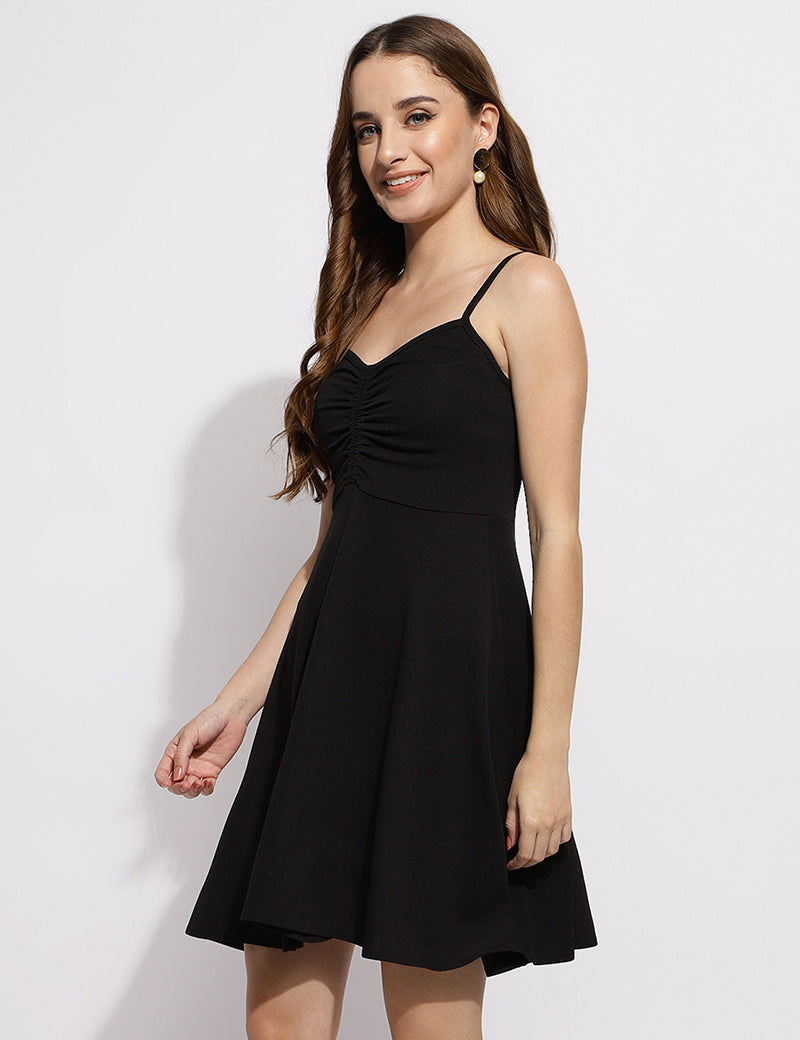The Hazel skater dress- Black