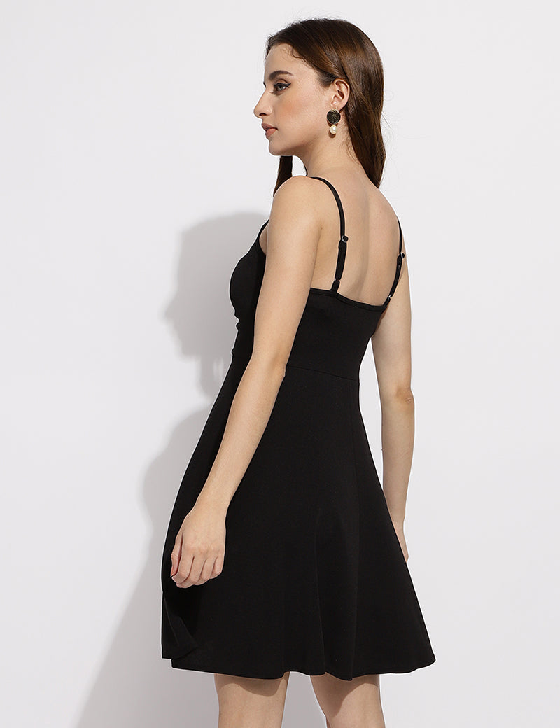 The Hazel skater dress- Black