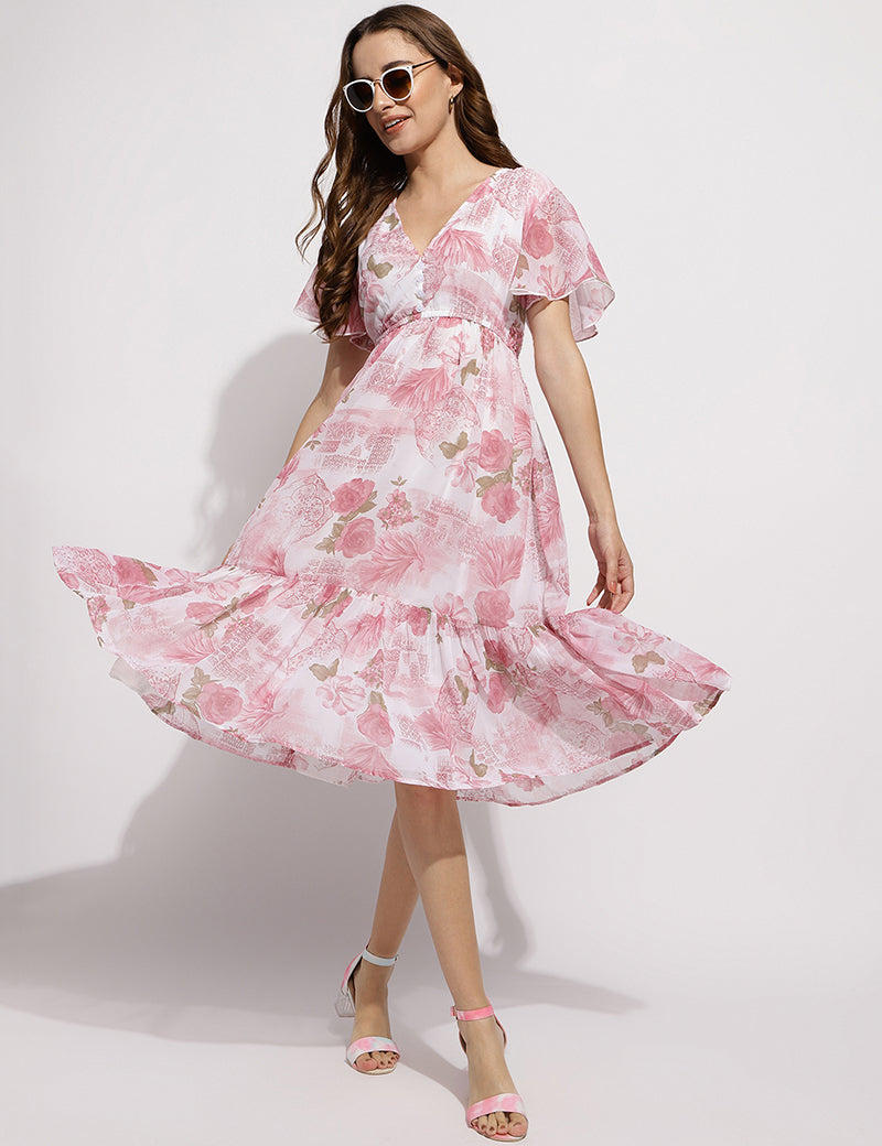 The Flower me pretty dress- Pink