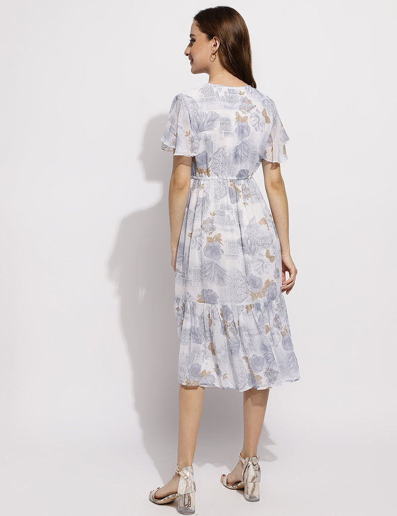The Flower me pretty dress- Grey