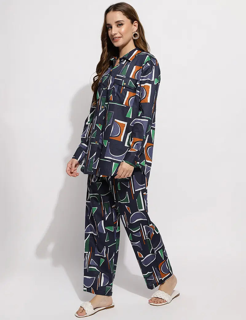 The abstract co-ord set- Blue