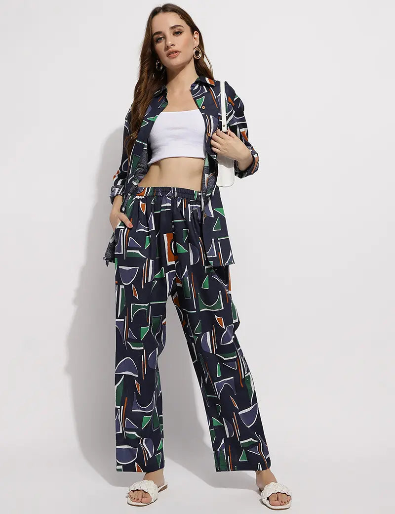 The abstract co-ord set- Blue
