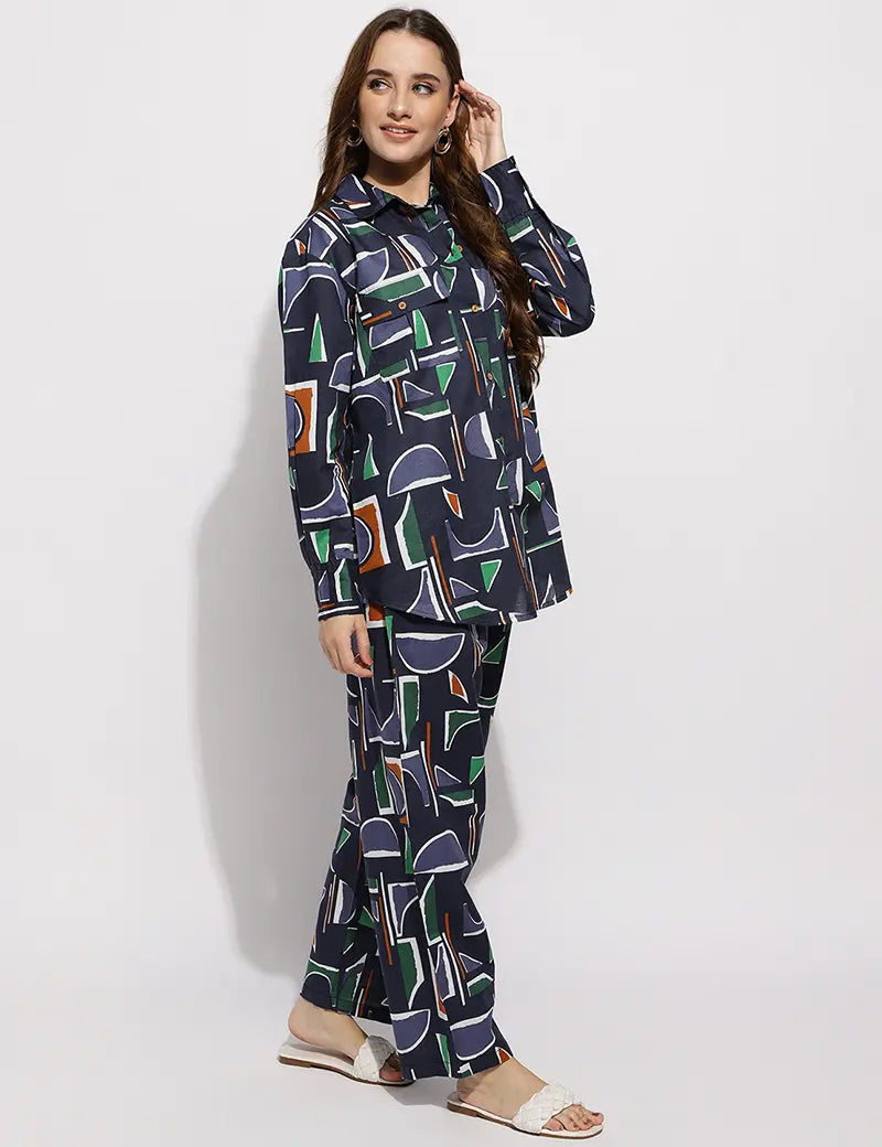 The abstract co-ord set- Blue