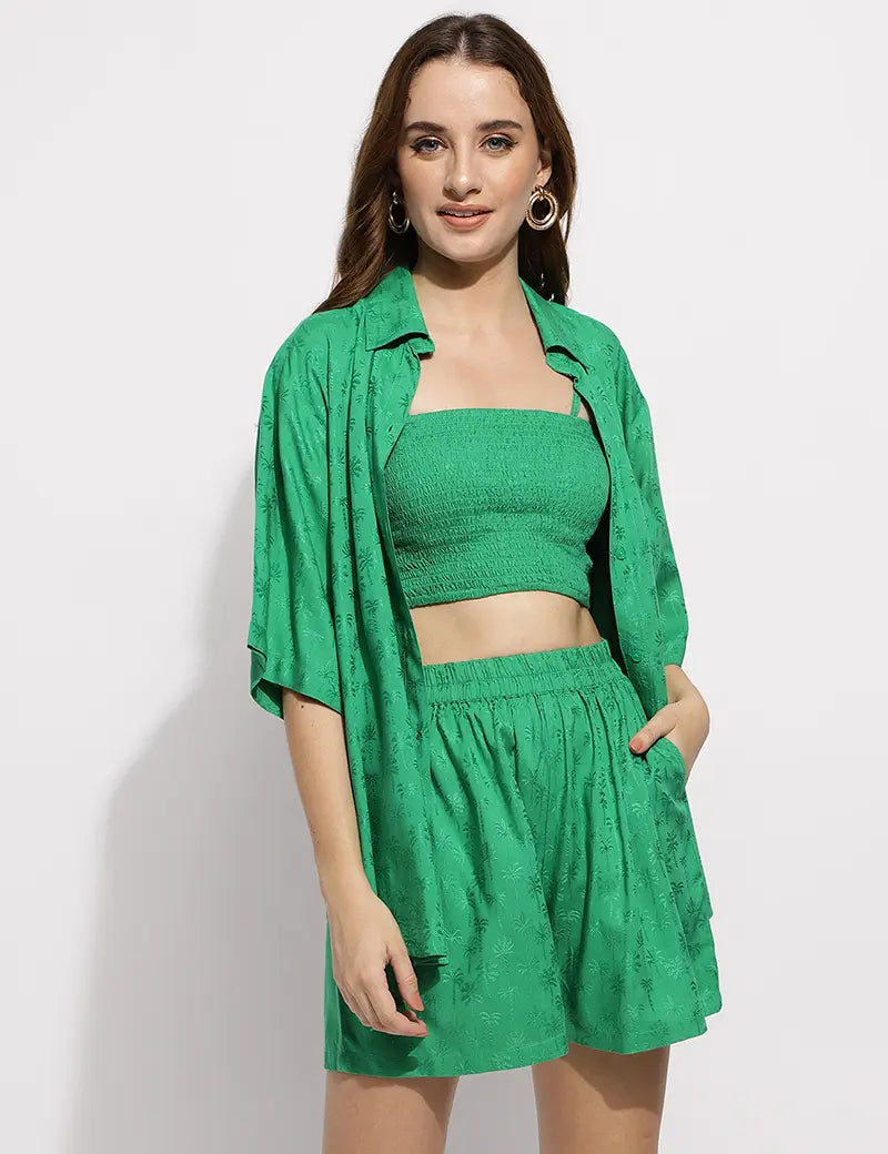 The Beach please Co-ord set- Green