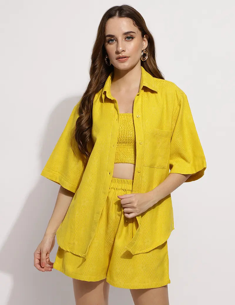 The Beach please Co-ord set- Yellow