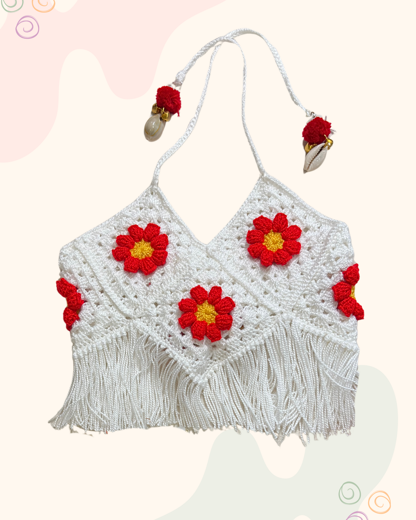 The Crochet top and Bandhani lehenga set