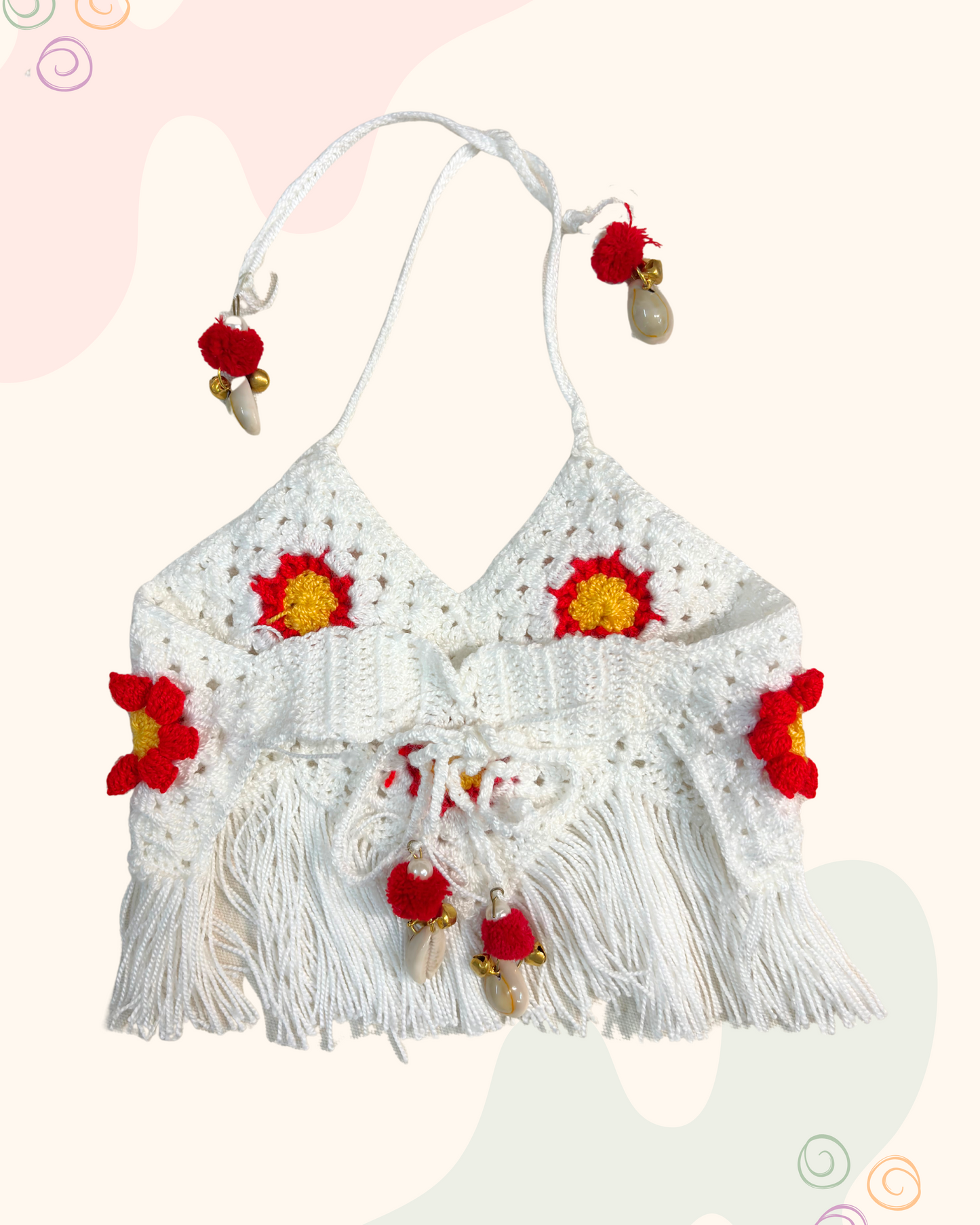 The Crochet top and Bandhani lehenga set