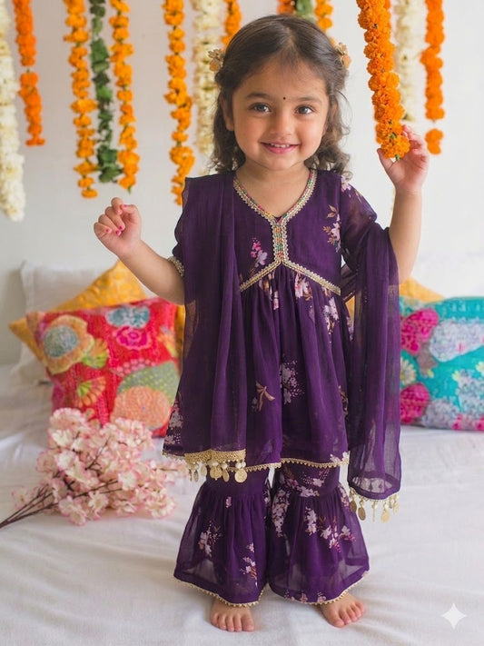 The Purple sharara set