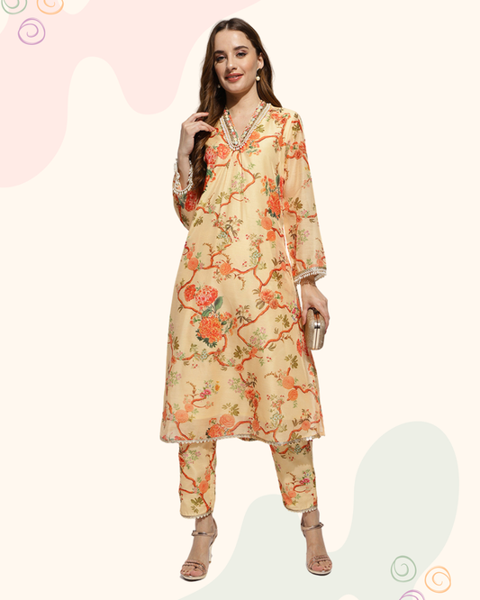 The gulmohar kurta set