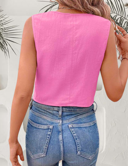 Pink Cotton Waist Coat
