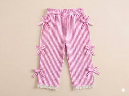 Striped Co-ord Set-Pink