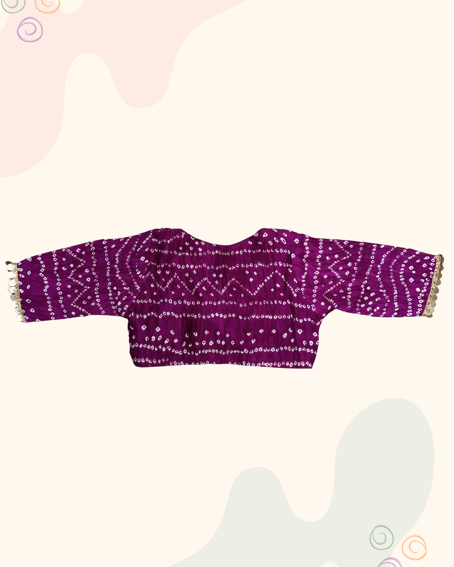 The Bandhani Multicolour Lehenga Set- Full sleeves