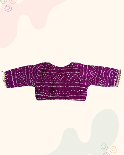 The Bandhani Multicolour Lehenga Set- Full sleeves