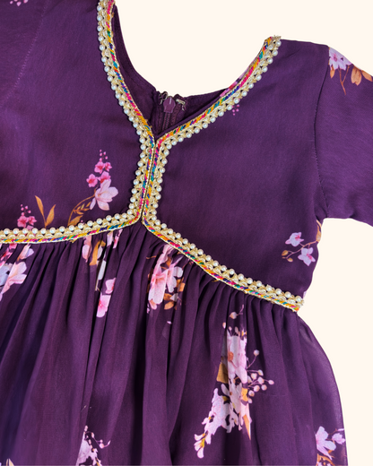 The Purple sharara set