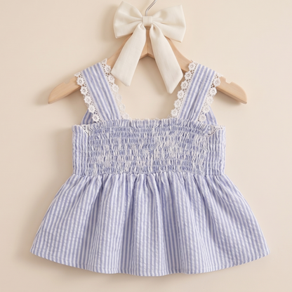 Striped Bow Top