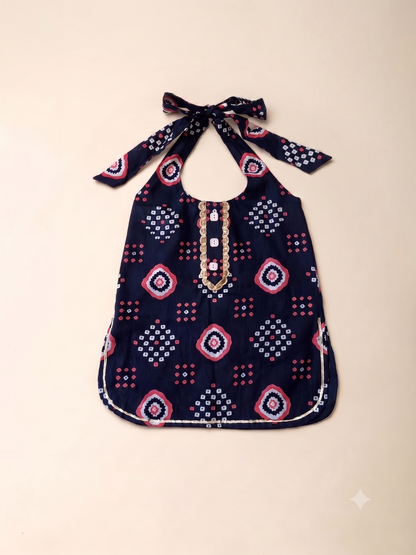Halter Neck Punjabi Kuddi Kurta Set