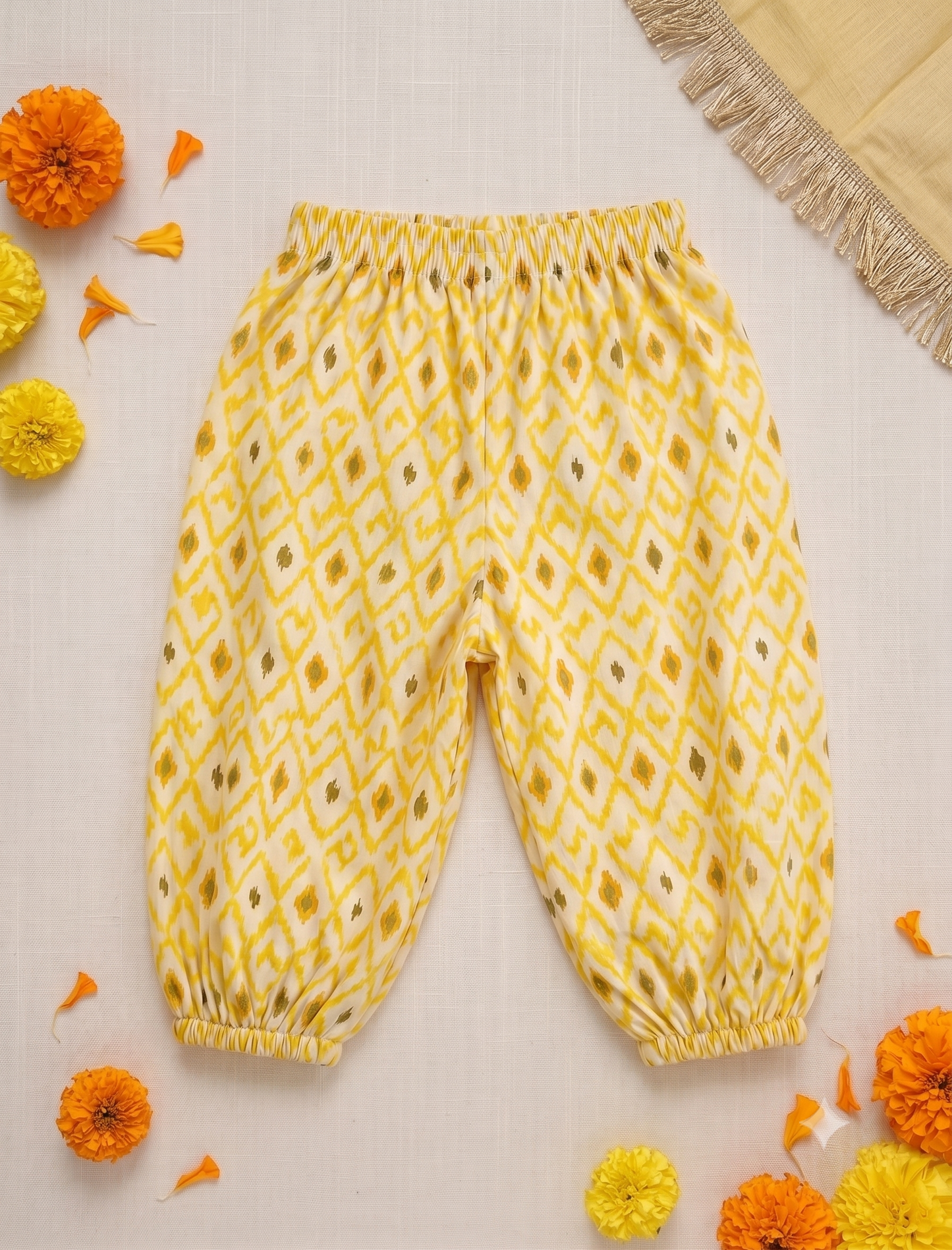 Ikat Cotton Jhabla Set