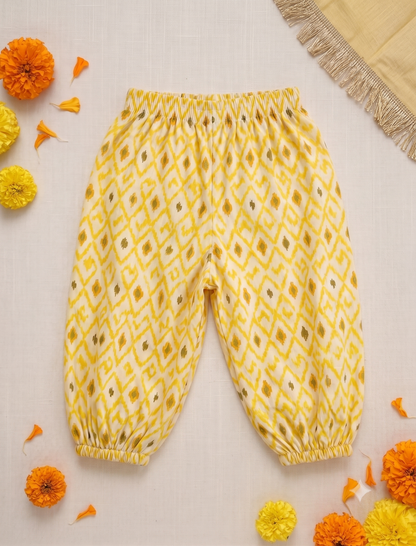 Ikat Cotton Jhabla Set