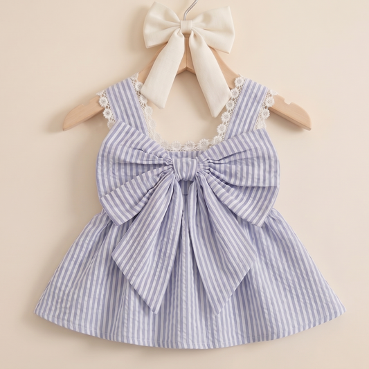 Striped Bow Top
