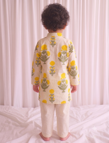 Floral Kurta Set For Boys