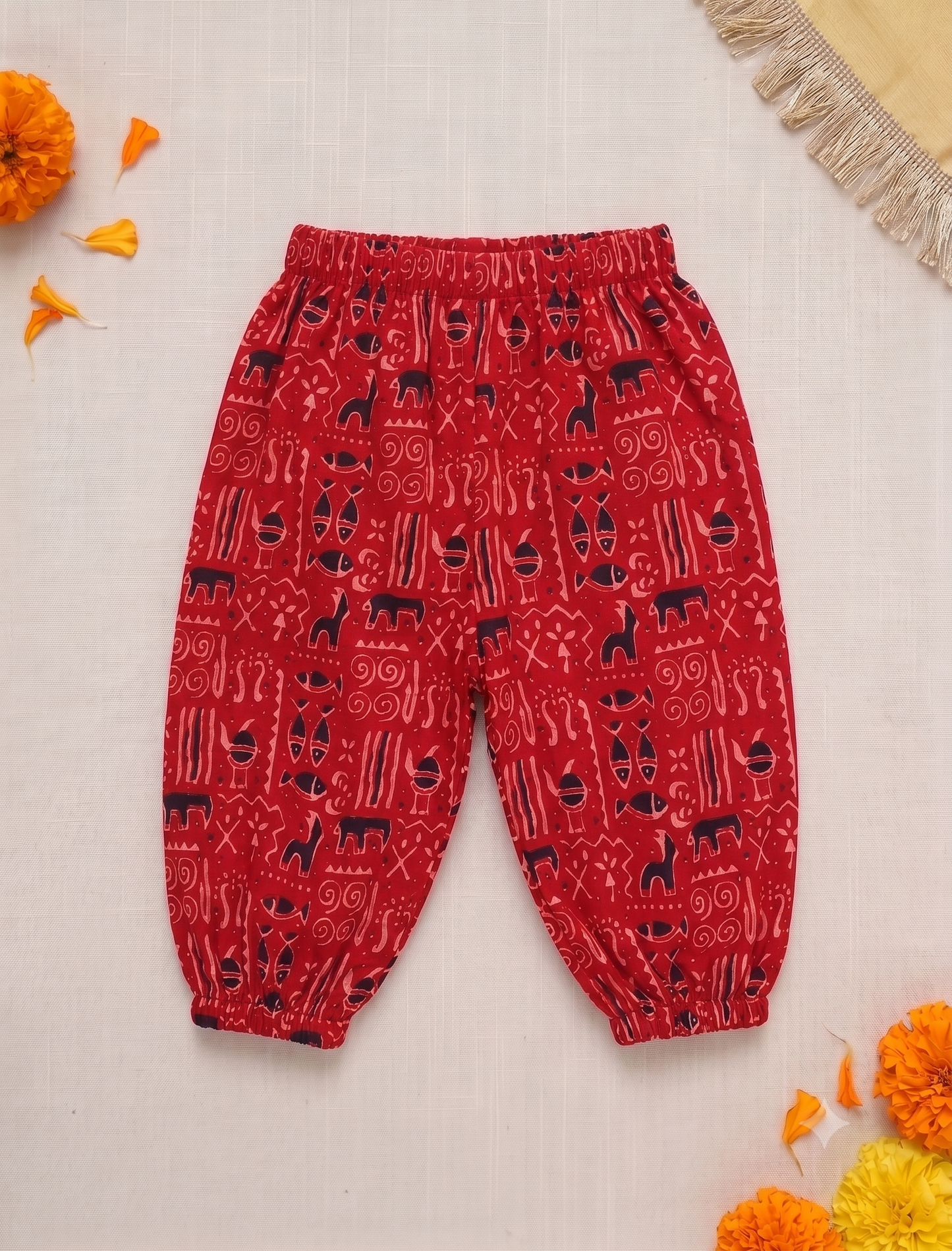 Ajrak Print Cotton Jhabla Set