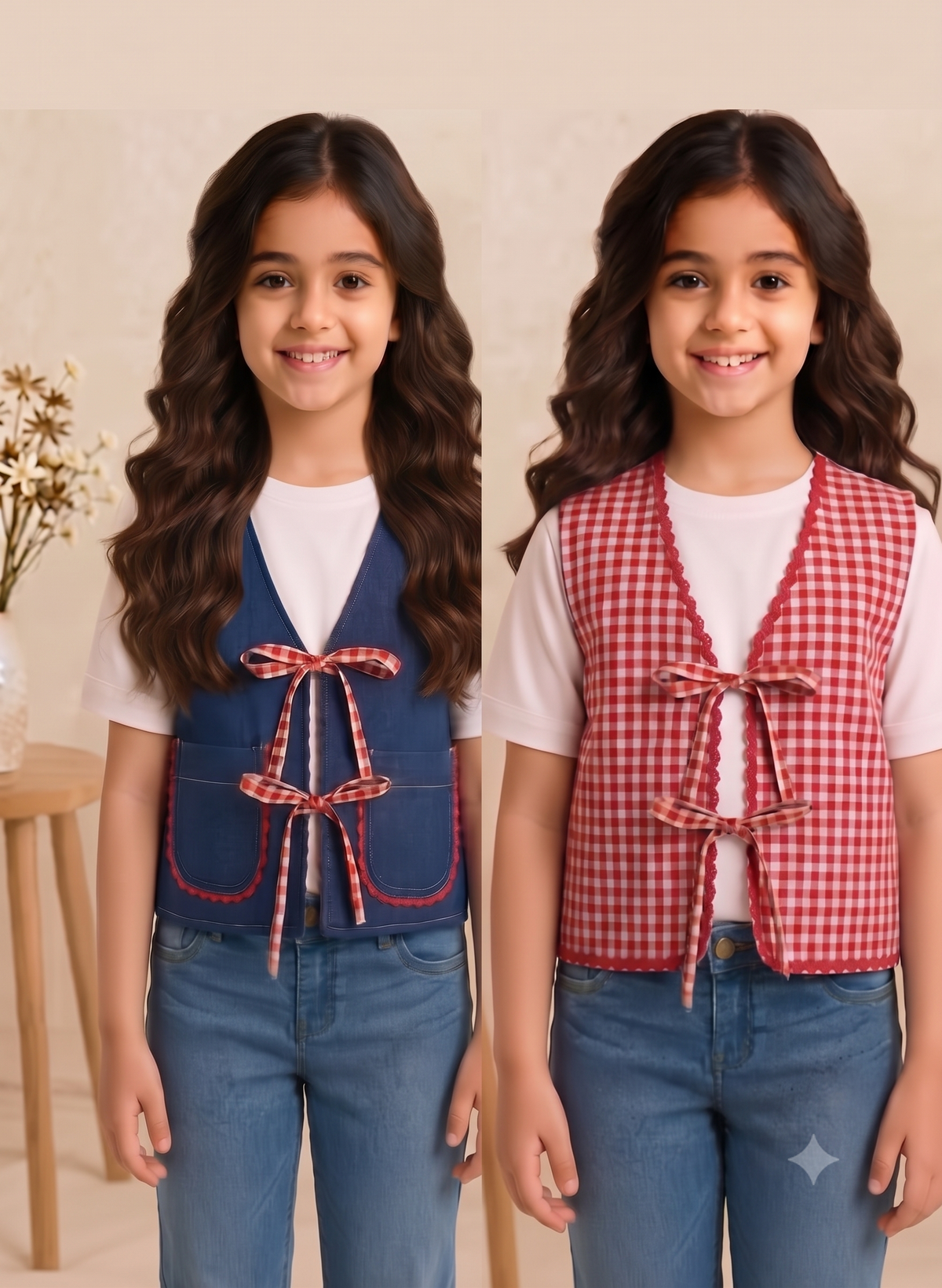 Reversible Denim & Gingham Jacket