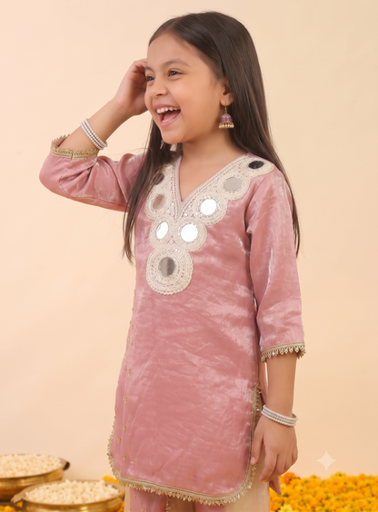 Pink & Cream Sharara Set of Three