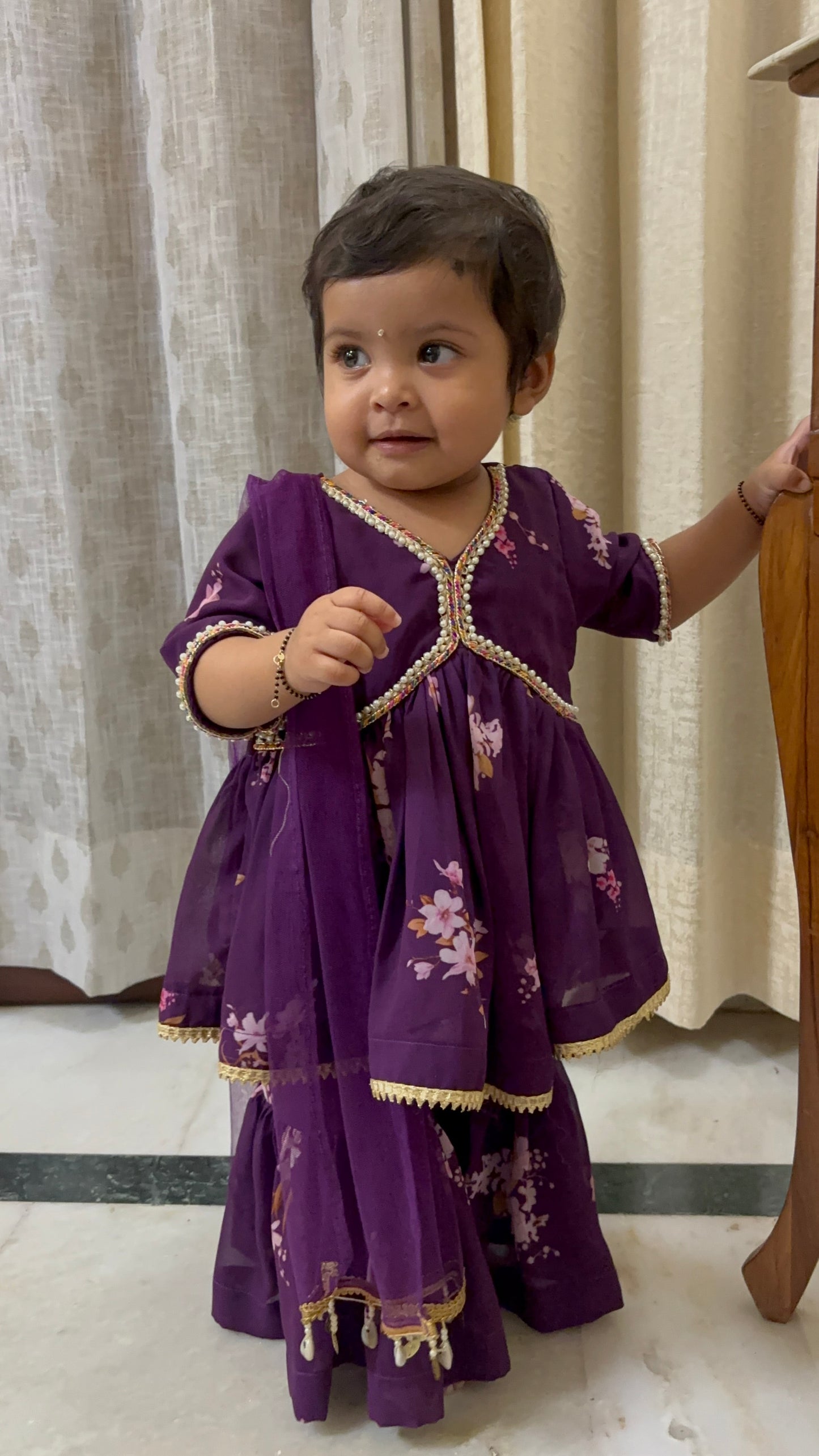 The Purple sharara set