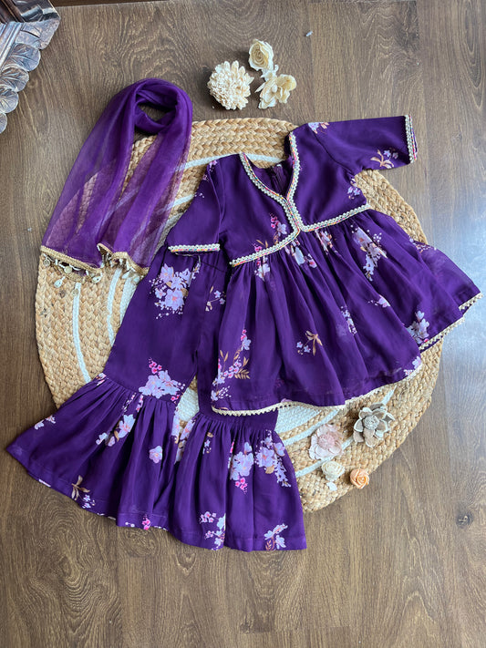 The Purple sharara set